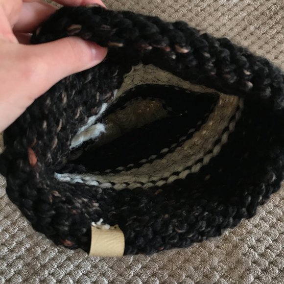 Double Brim Striped Hat [Obsidian and Gray Marble] - Picture 3 of 5